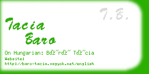 tacia baro business card